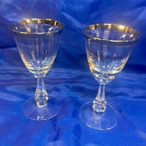 Two (2) Tiffin-Franciscan Anniversary Claret Wine Glass Platinum Ridge Two (2)